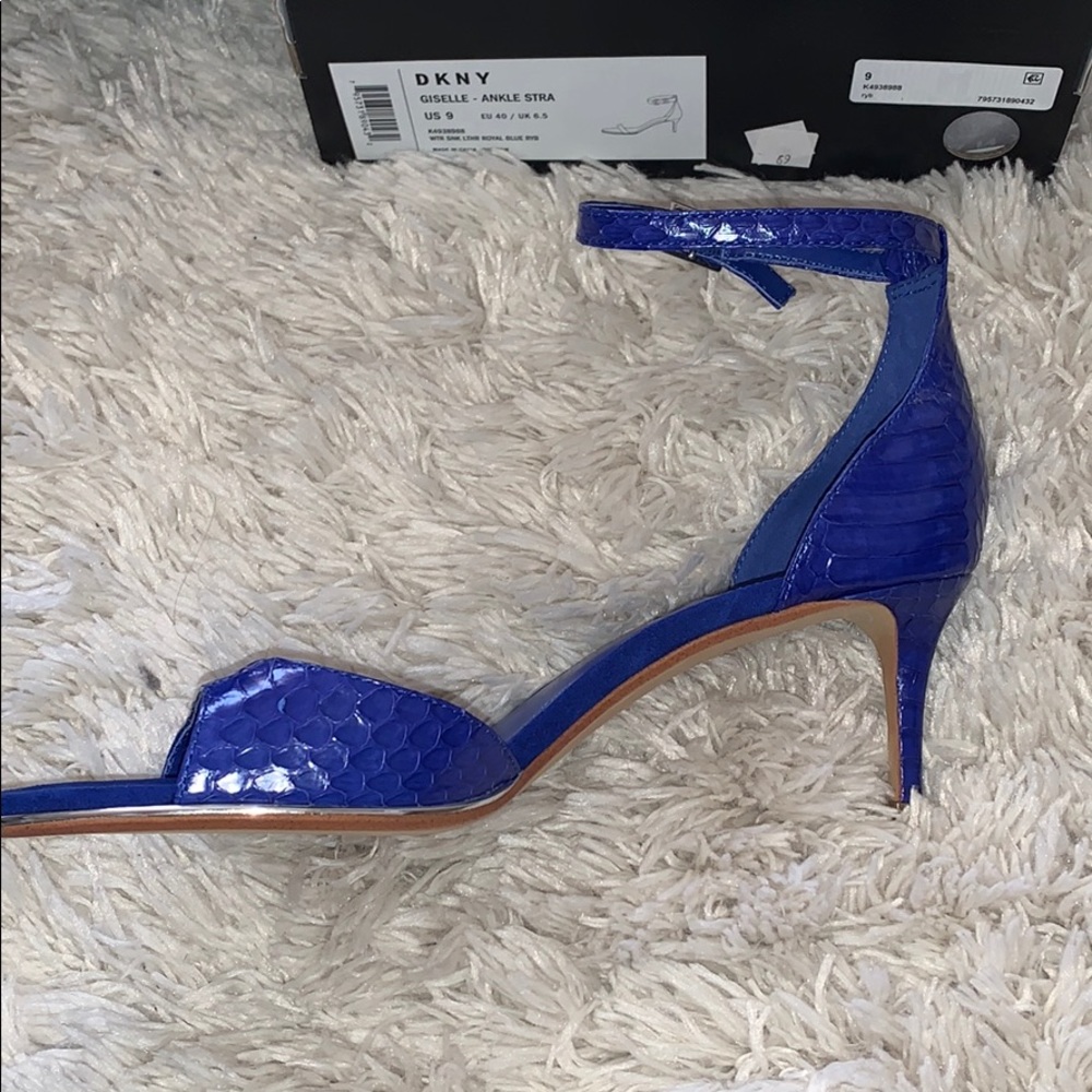 DKNY Giselle -Ankle Strap Leather Heels